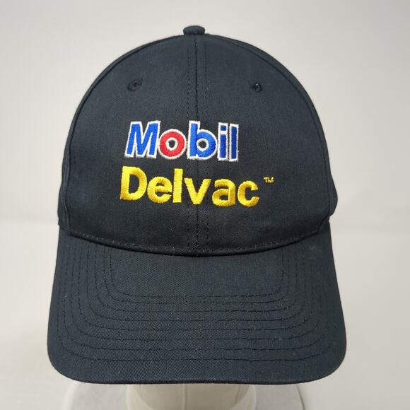 Mobil Delvac Snapback Hat Black One Size Adjustable Embroidered 6 Panel - Picture 2 of 9